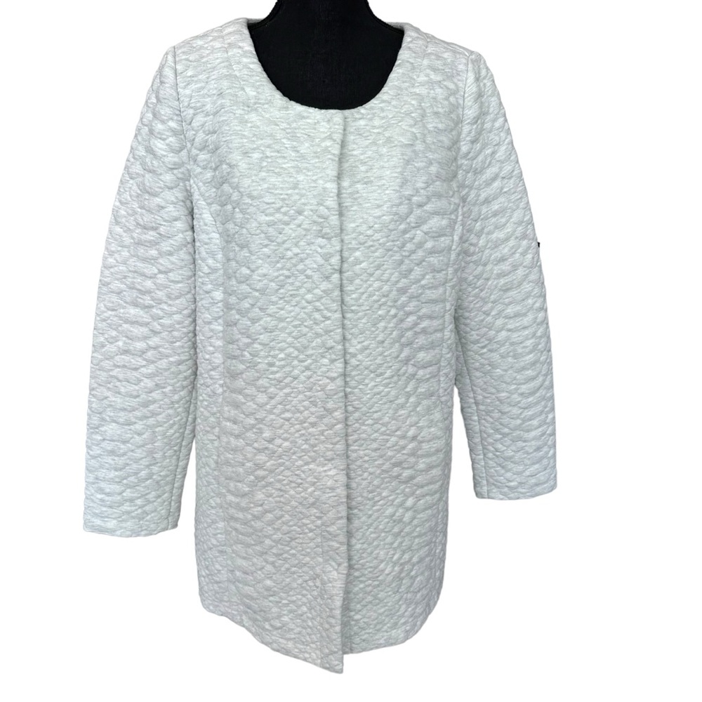 Soft Surroundings Snap Button Quilted Jacket Size Large White